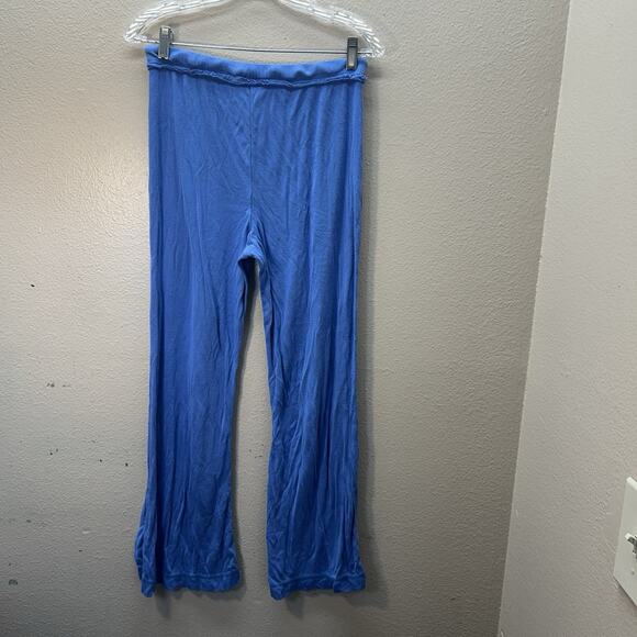 Urban Outfitters Out From Under Ribbed Flare Lounge Pants Drawstring Side Slit M - Picture 6 of 7